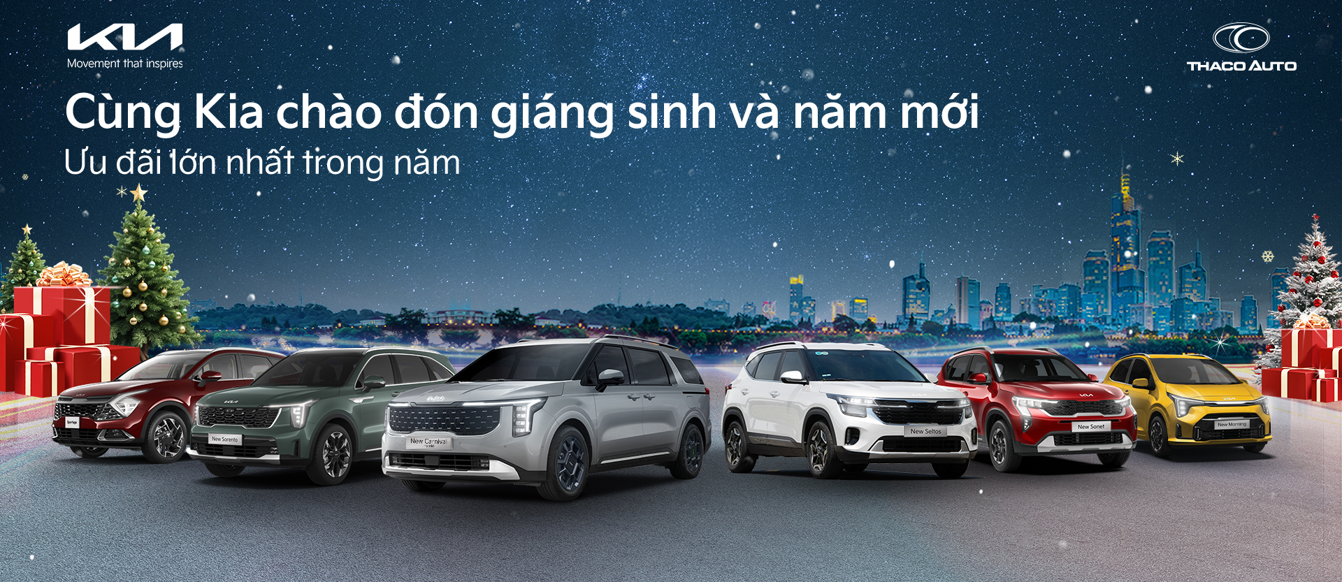 Kia ưu đãi cao nhất trong năm lên đến 90 triệu đồng chào đón Giáng sinh và Năm mới