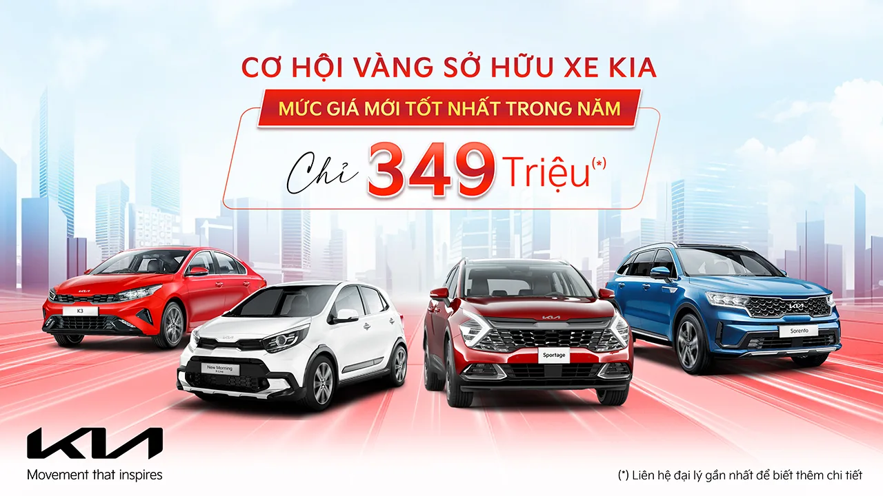 Cơ hội vàng sở hữu xe Kia với giá mới đặc biệt trong tháng 9/2023